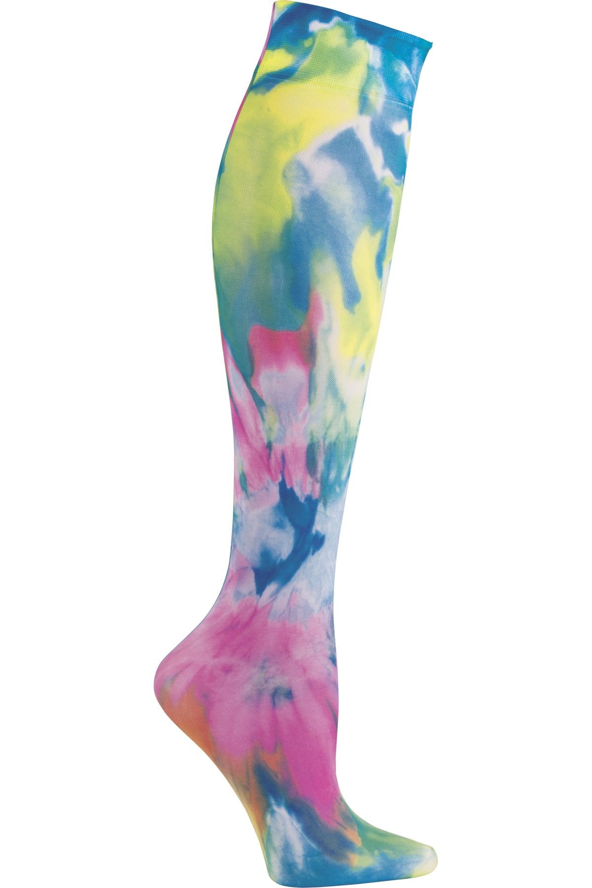 Cherokee Fashion Support Mild Compression Socks 8-15 mmHG Multi Tye Dye at Parker's Clothing and Shoes.