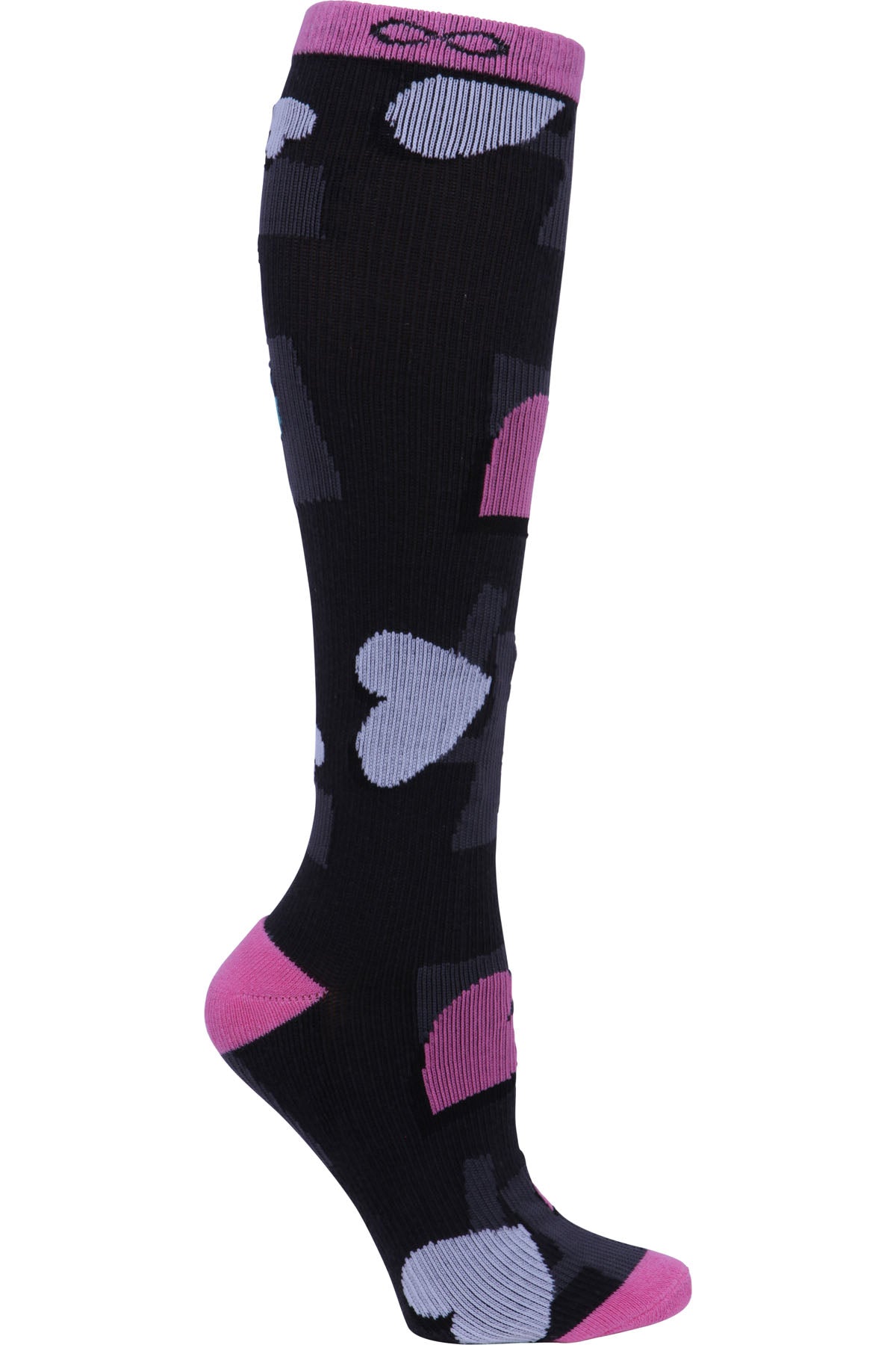 Cherokee Moderate Compression Socks Infinity Kickstart 15-20 mmHg A Swirl In Love at Parker's Clothing and Shoes.