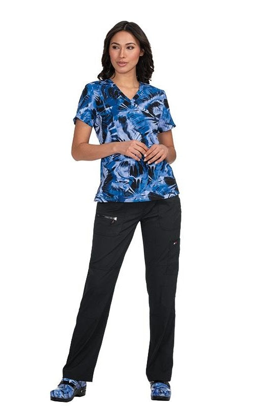 Koi Scrubs Kristen Blue Blast Print Tops at Parker's Clothing and Shoes.