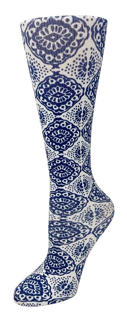 Cutieful Moderate Compression Socks 10-18 MMhg Wide Calf Knit Print Pattern Mesmerize at Parker's Clothing and Shoes.