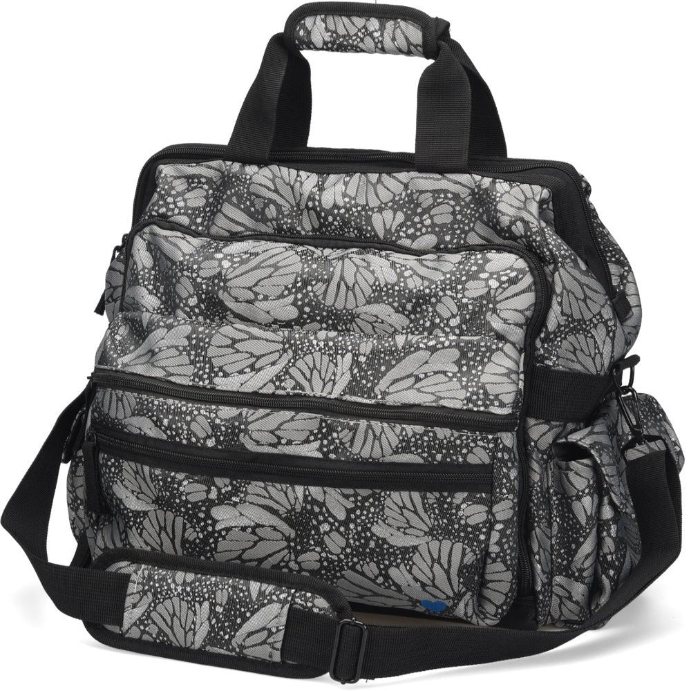 Nurse Mates Ultimate Nursing Bag in Jacquard Sparkle Butterfly at Parker's Clothing and Shoes.