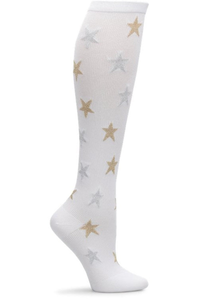 Nurse Mates Mild Compression Socks 12-14 mmHg at Parker's Clothing and Shoes. Compression socks for nursing. Mild compression socks. Sparkle Stars