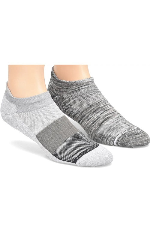 Nurse Mates Mens Compression Socks Anklet 2/Pack For Men in pattern Grey Block at Parker's Clothing and Shoes.