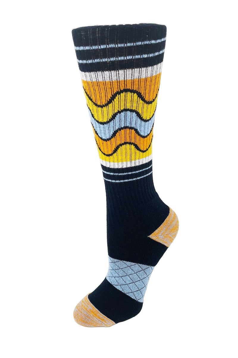Cutieful Platinum Compression Socks With Graduated 15-20 mmHg moderate compression rating in Navy at Parker's Clothing and Shoes.