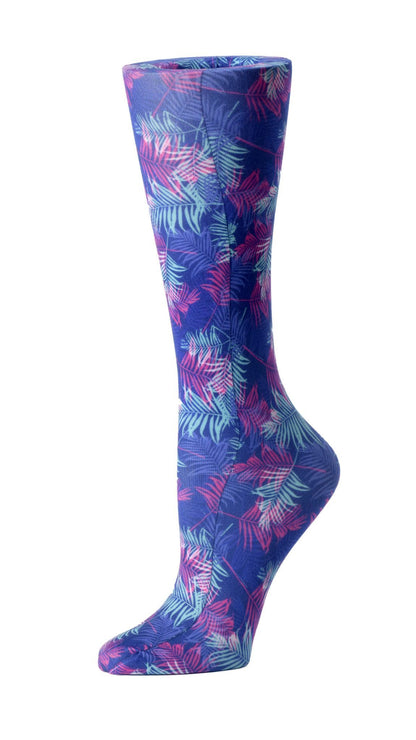 Cutieful Moderate Compression Socks 10-18 mmHg Knit in Print Patterns Neon Tropics at Parker's Clothing and Shoes.