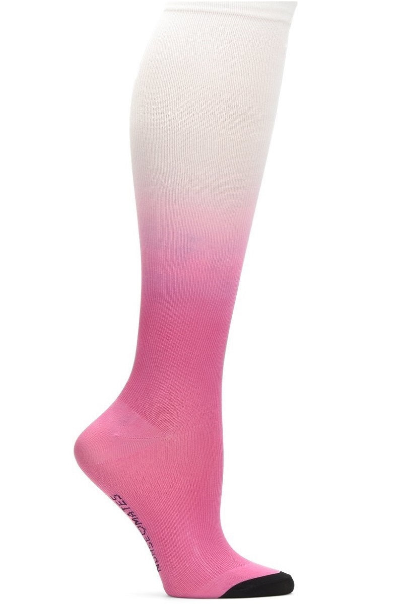 Nurse Mates Mild Compression Socks 360° Seamless 12-14 mmHg at Parker's Clothing and Shoes. Ombre Carnation Pink