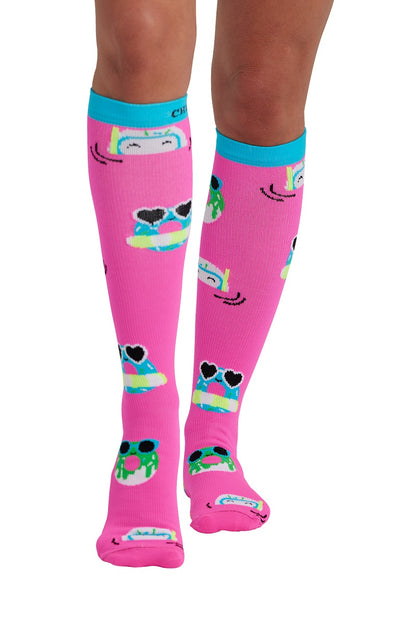 Cherokee Print Support Mild Compression Socks 8-12 mmHg in pattern Glazy Days at Parker's Clothing and Shoes.