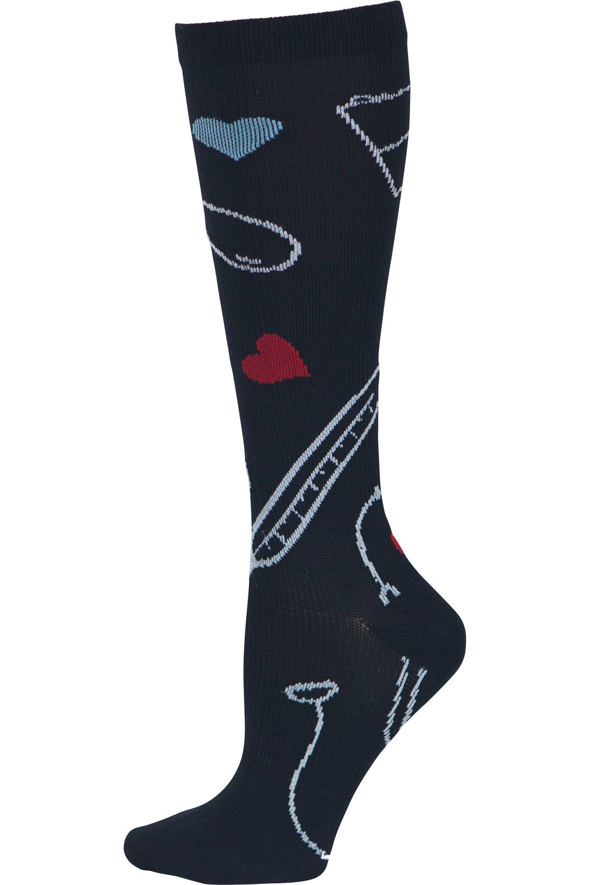 Cherokee Print Support Mild Compression Socks 8-12 mmHg Medical Icons at Parker's Clothing and Shoes