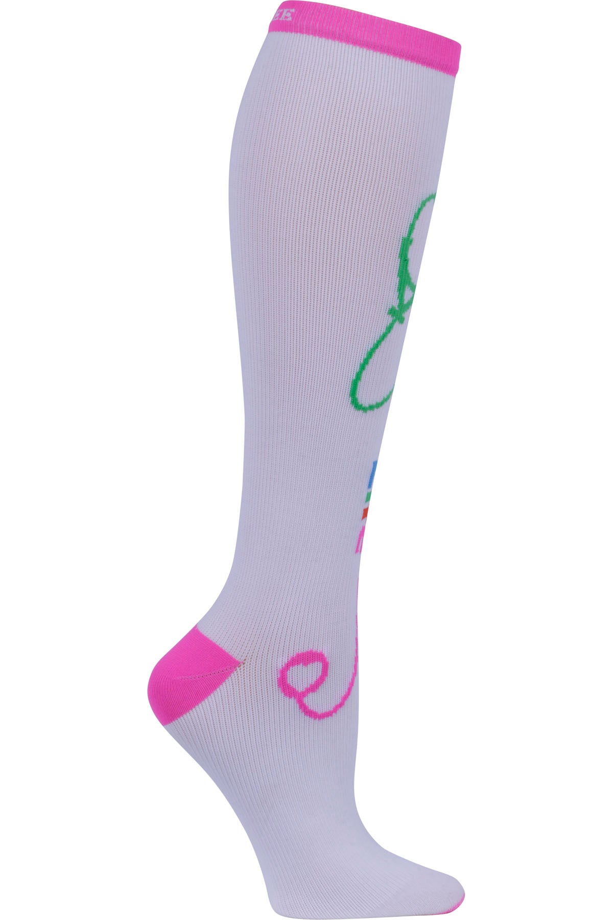 Cherokee Print Support Mild Compression Socks 8-12 mmHg Nurse Life at Parker's Clothing and Shoes