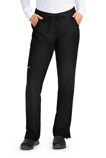 Skechers by Barco Petite Scrub Pants Reliance Drawstring Cargo in Black at Parker's Clothing and Shoes.