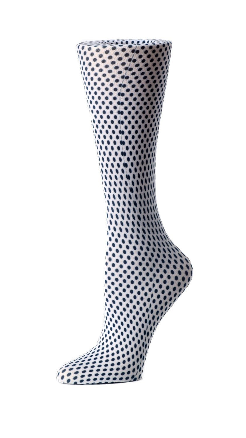 Cutieful Moderate Compression Socks 10-18 mmHg Knit in Print Patterns Traditional Polka Dot at Parker's Clothing and Shoes.