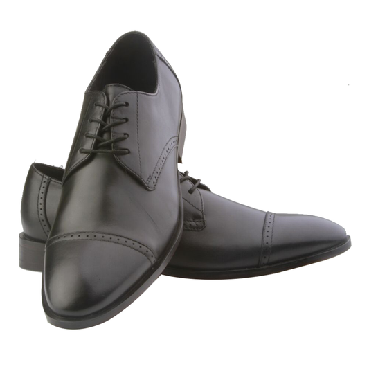 Frederico Leone Windsor Mens Shoes in Black at Parker's Clothing and Shoes.