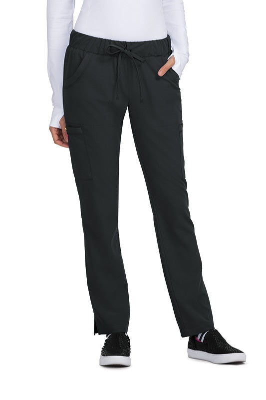 Betsey Johnson Scrub Pants Buttercup Slim Fit in Black.
