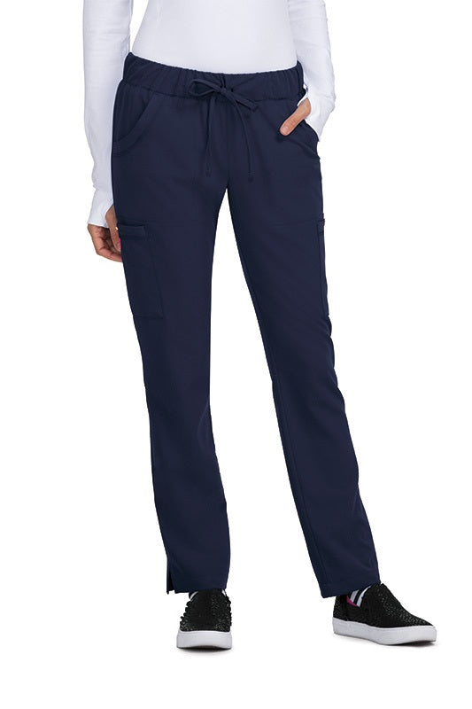 Betsey Johnson Scrub Pants Buttercup Slim Fit in Navy Blue.