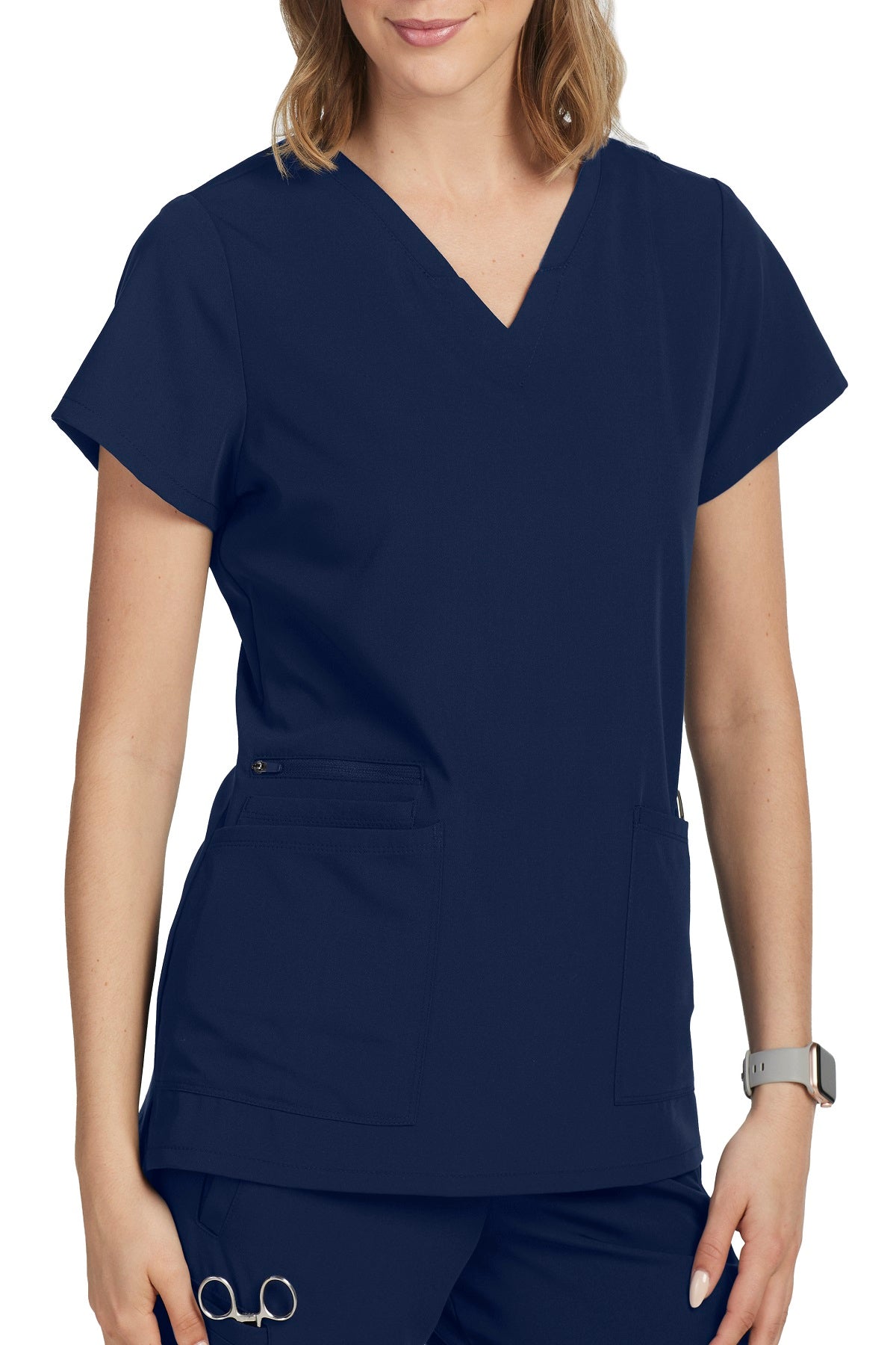 Barco Unify Scrub Top Purpose V-Neck in Indigo at Parker's Clothing and Shoes.