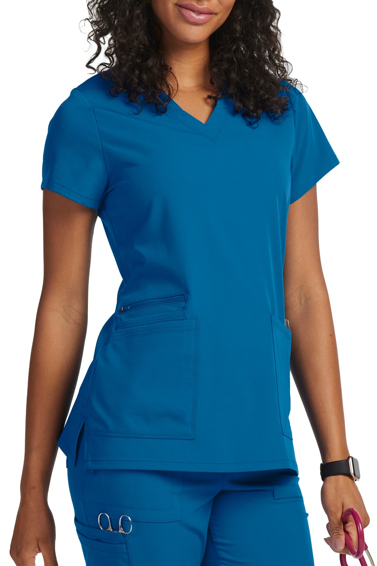 Barco Unify Scrub Top Purpose V-Neck in New Royal at Parker's Clothing and Shoes.
