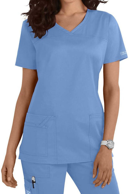 Cherokee Scrub Top Core Stretch V Neck 4727 in Ceil