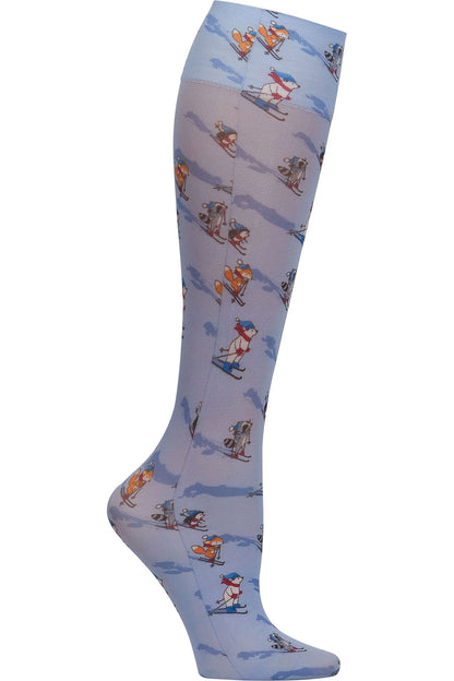Cherokee Fashion Support Mild Compression Socks 8-15 mmHg Wide Calf Shredding The Slopes