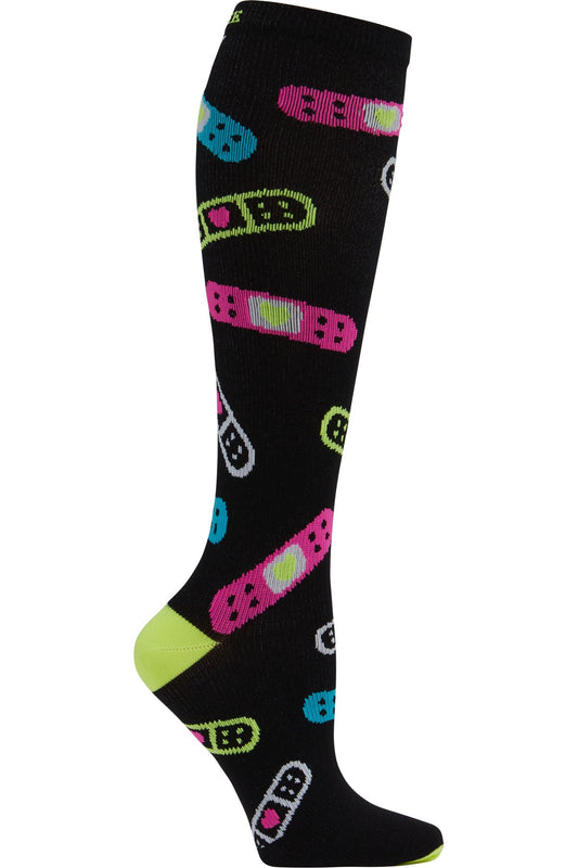 Cherokee Plus Print Support Mild Compression Socks Extra Wide Calf 10-15 mmHg Band Aids