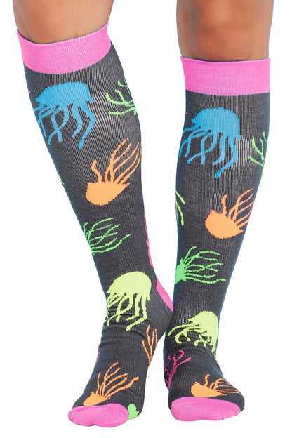 Cherokee Print Support Mild Compression Socks 8-12 mmHg Jellyfish Jam