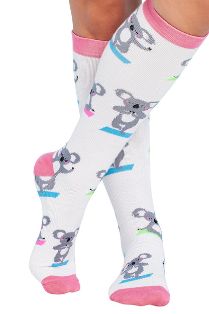 Cherokee Print Support Mild Compression Socks 8-12 mmHg Yoga Koala