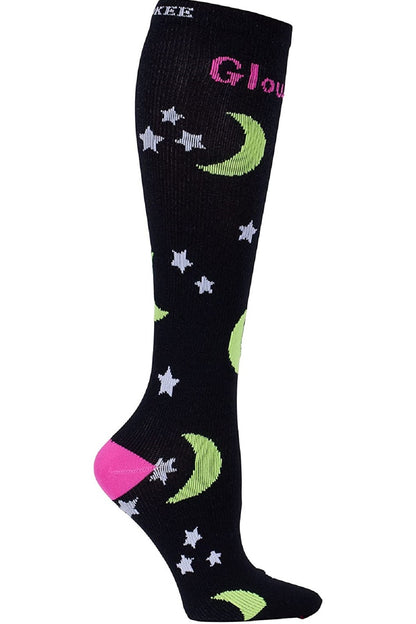 Cherokee Plus Print Support Mild Compression Socks Wide Calf 8-12 mmHg Glow Girl