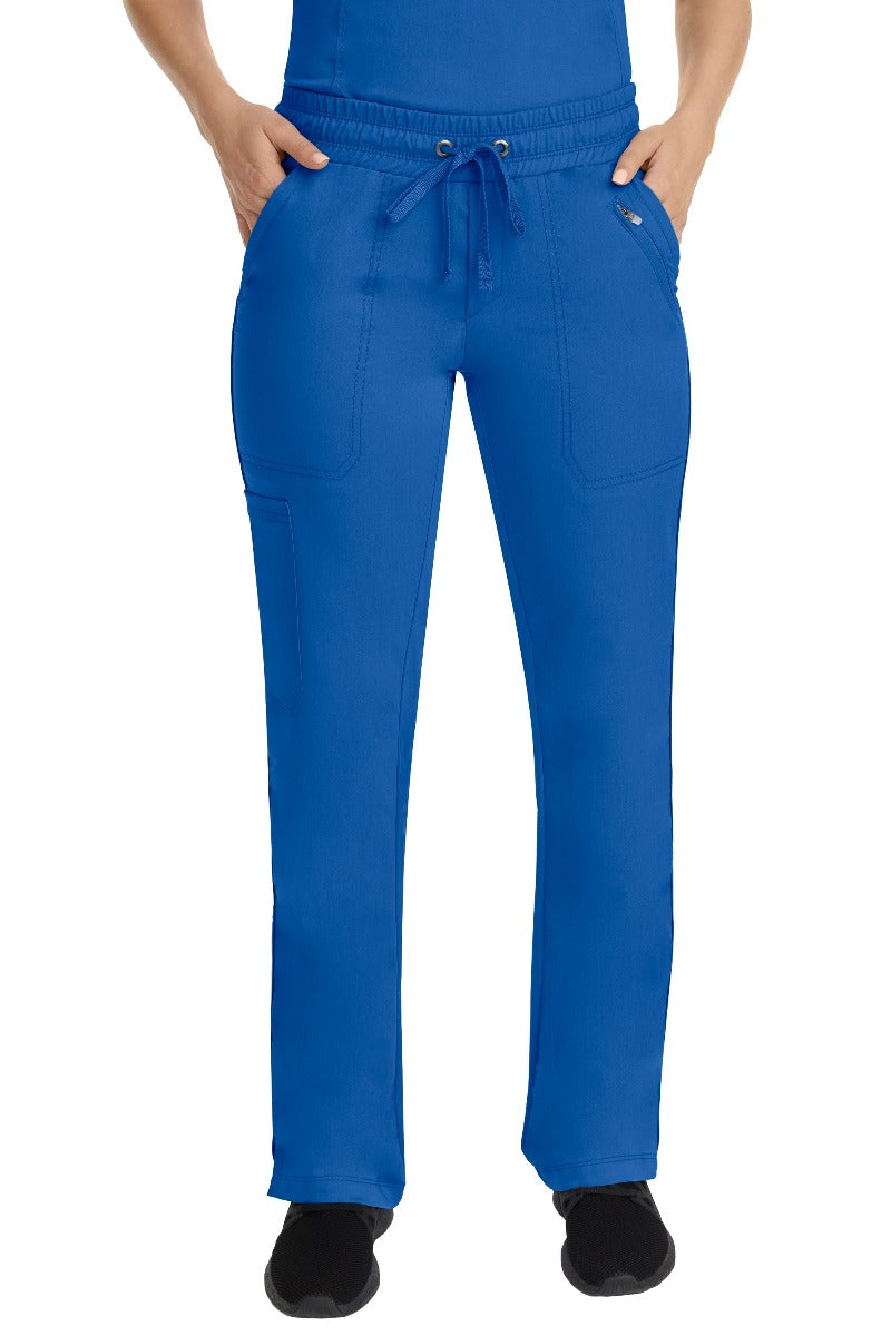 Healing Hands Purple Label Tanya scrub pants 9139 in royal blue, mid-rise fit with elastic waistband.