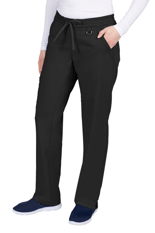 Healing Hands Purple Label Tamara scrub pants style 9181 in black - mid-rise tapered fit medical scrubs with convertible drawstring waistband.