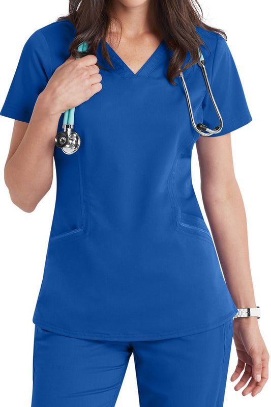 Healing Hands Purple Label 2304 Joni Women's V-Neck Scrub Top in Royal Blue
