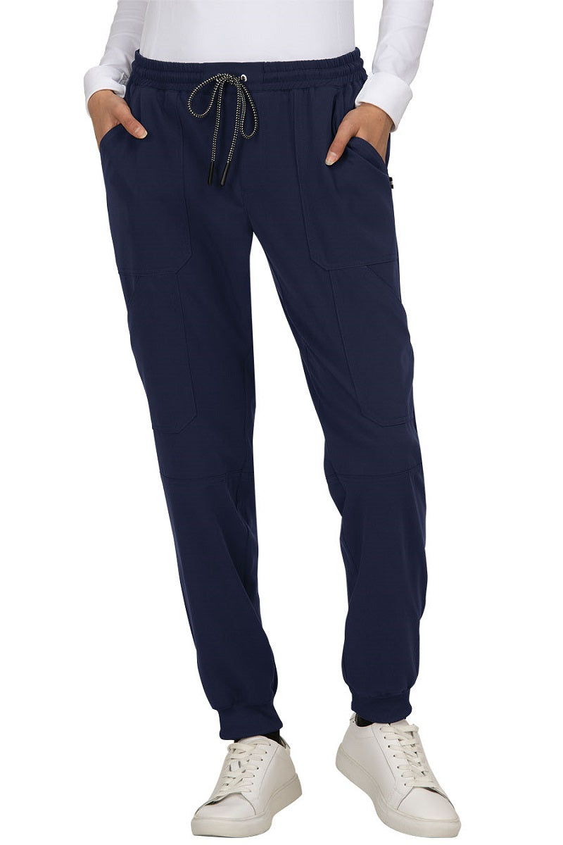 Koi 740 Good Vibe Jogger scrub pants in Navy Blue - Next Gen collection healthcare apparel.
