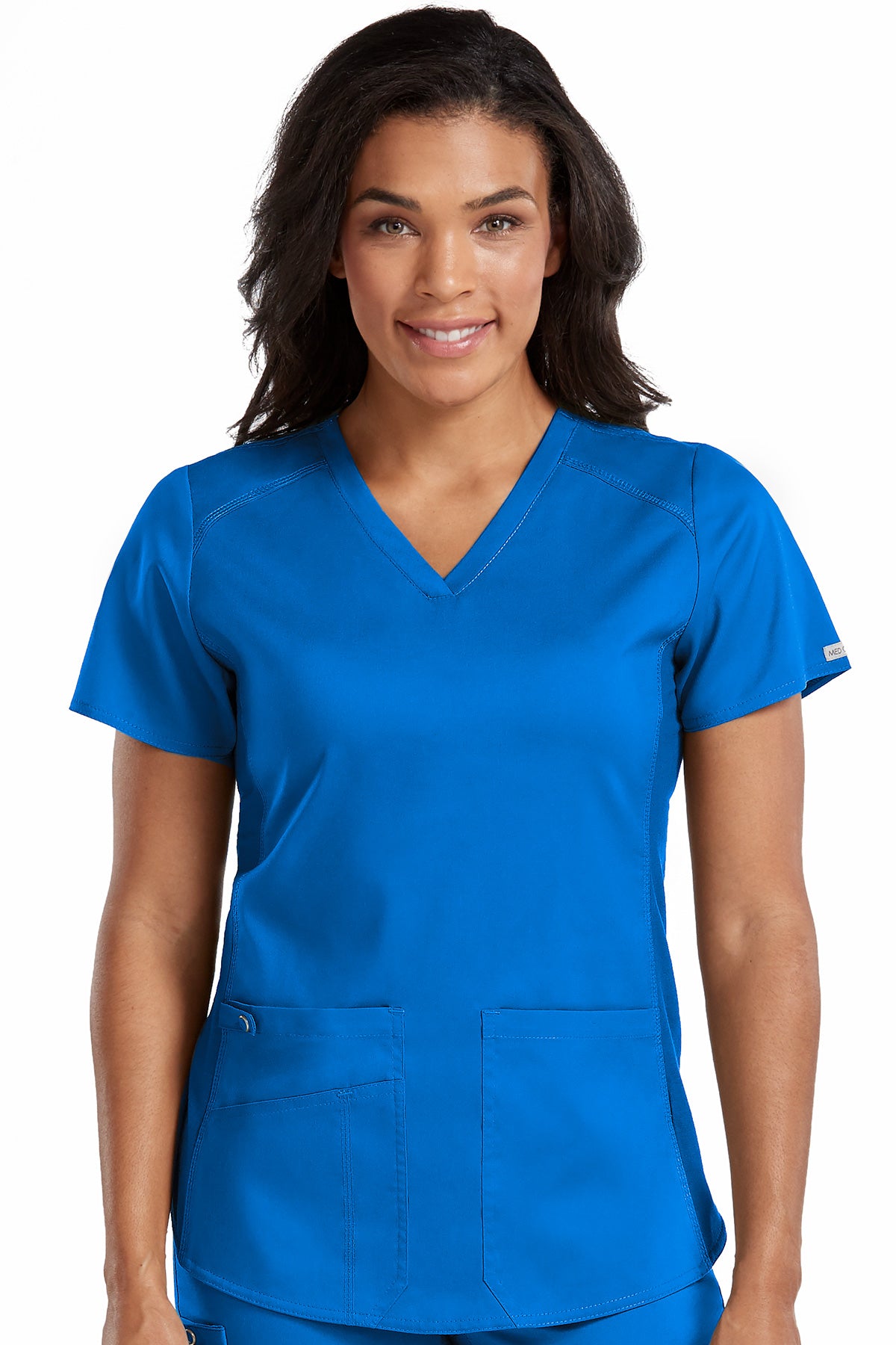Med Couture Scrub Top Touch Shirttail V-Neck in Royal at Parker's Clothing & Scrubs.