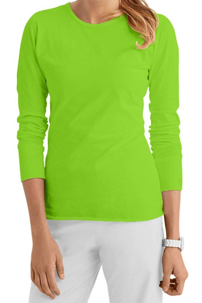 Med Couture Peaches Long Sleeve Tee in Apple Green.