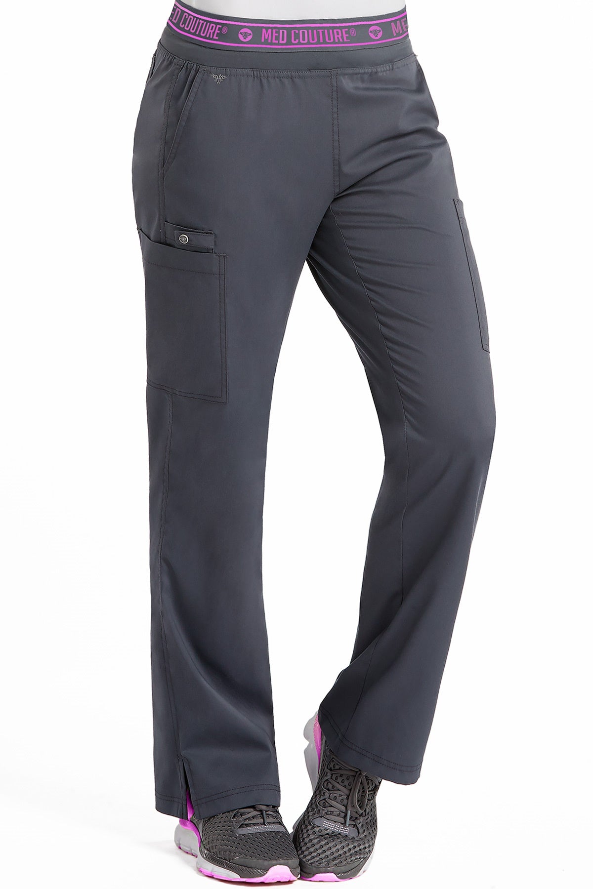 Med Couture Scrub Pants Touch Ally Yoga Pant in Pewter grey at Parker's Clothing & Scrubs.
