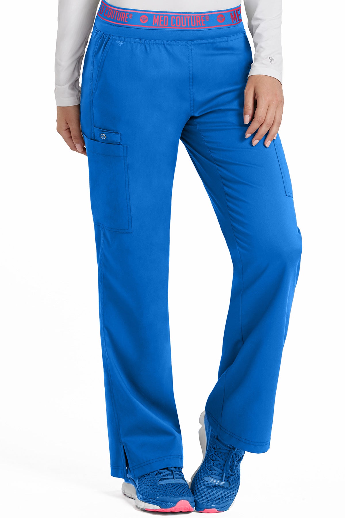 Med Couture Scrub Pants Touch Ally Yoga Pant in Royal blue at Parker's Clothing & Scrubs.