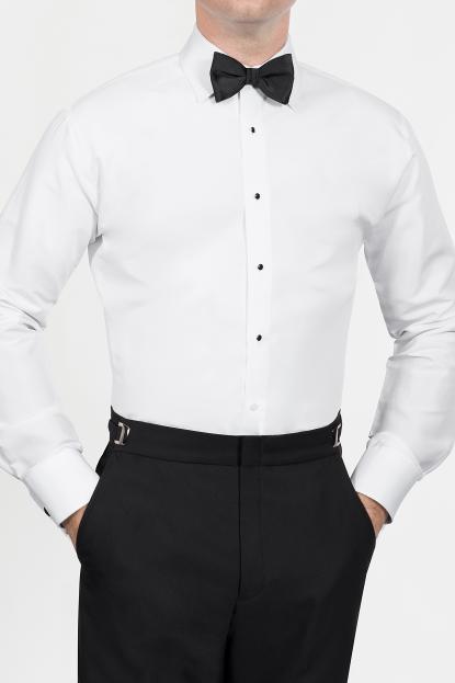 Tuxedo Shirt Fitted in White at Parker's Clothing and Shoes.