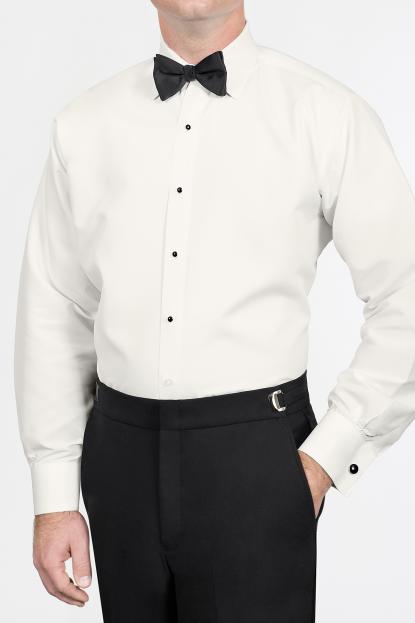 Tuxedo Shirt in Ivory at Parker's Clothing and Shoes.