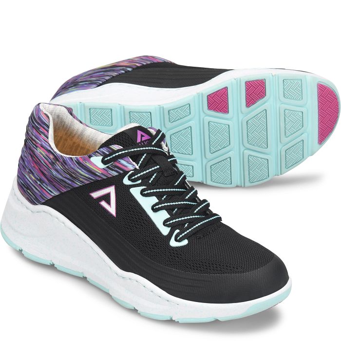 Nurse Mates Align Lavoy orthotic athletic sneaker in Electric Ebony — slip-resistant, supportive nursing shoe for healthcare professionals
