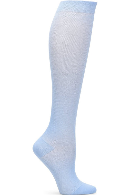 Nurse Mates lightweight compression socks 12-14 mmHg in ceil blue - breathable antimicrobial graduated support for healthcare professionals, nurses, and long shifts.