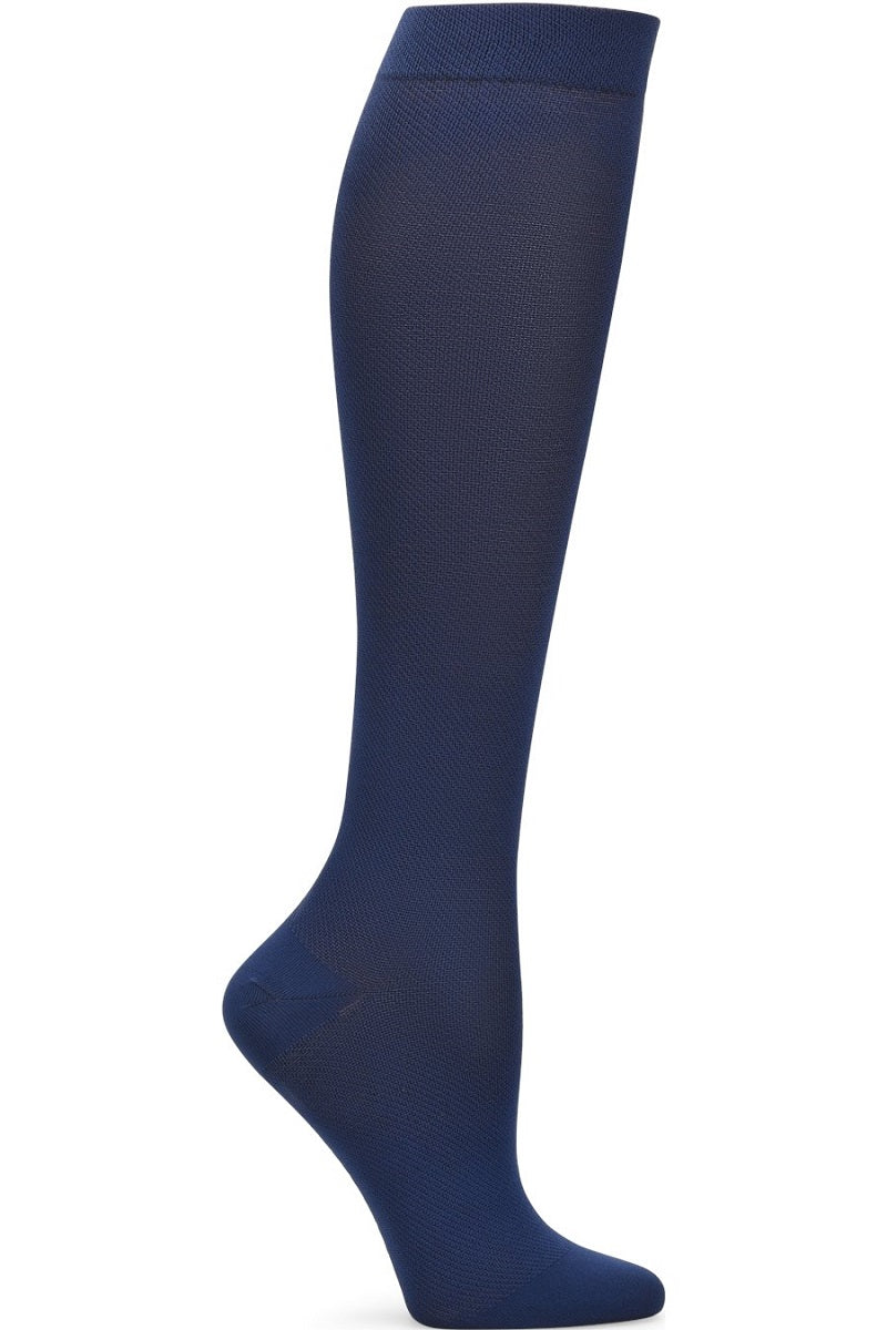 Nurse Mates lightweight compression socks 12-14 mmHg in navy blue - breathable antimicrobial graduated support for healthcare professionals, nurses, and long shifts.