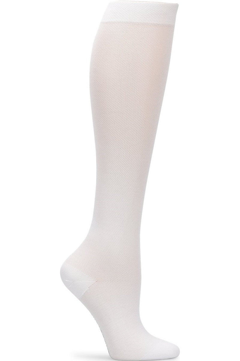 Nurse Mates lightweight compression socks 12-14 mmHg in white - breathable antimicrobial graduated support for healthcare professionals, nurses, and long shifts