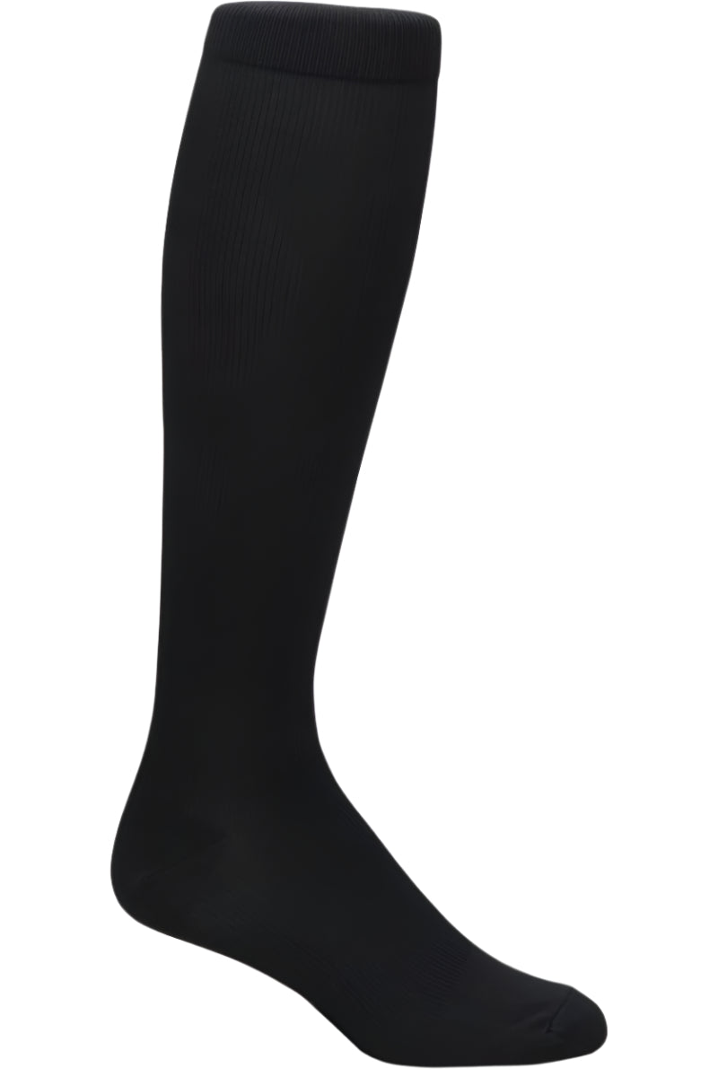 Nurse Mates men's compression socks in solid black with 12-14 mmHg graduated compression for healthcare professionals and nurses.