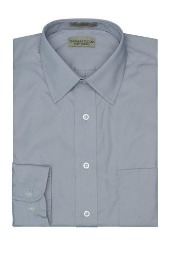Thomas Dylan Dress Shirt Spread Collar in Silver Grey