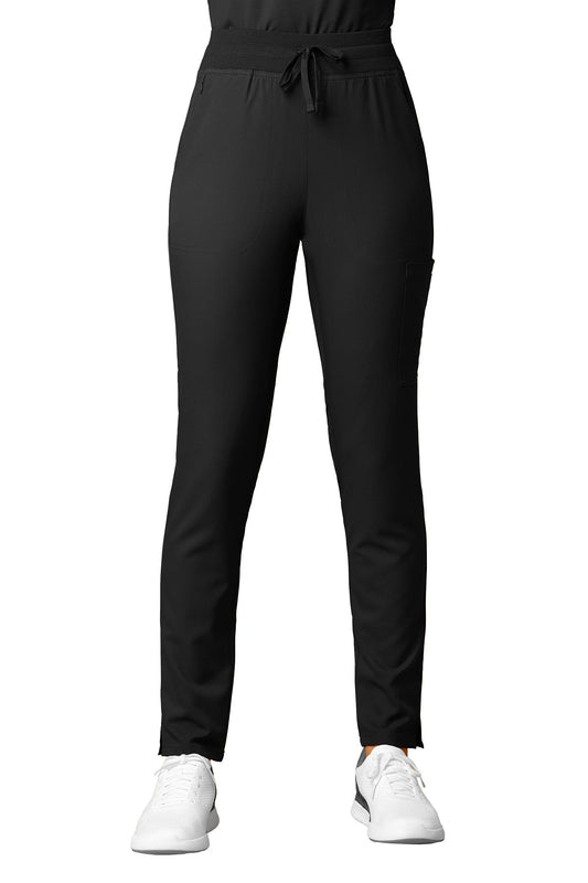 WonderWink Scrub Pants Thrive Cargo Straight Slim petite length in black at Parker's Clothing and Shoes.