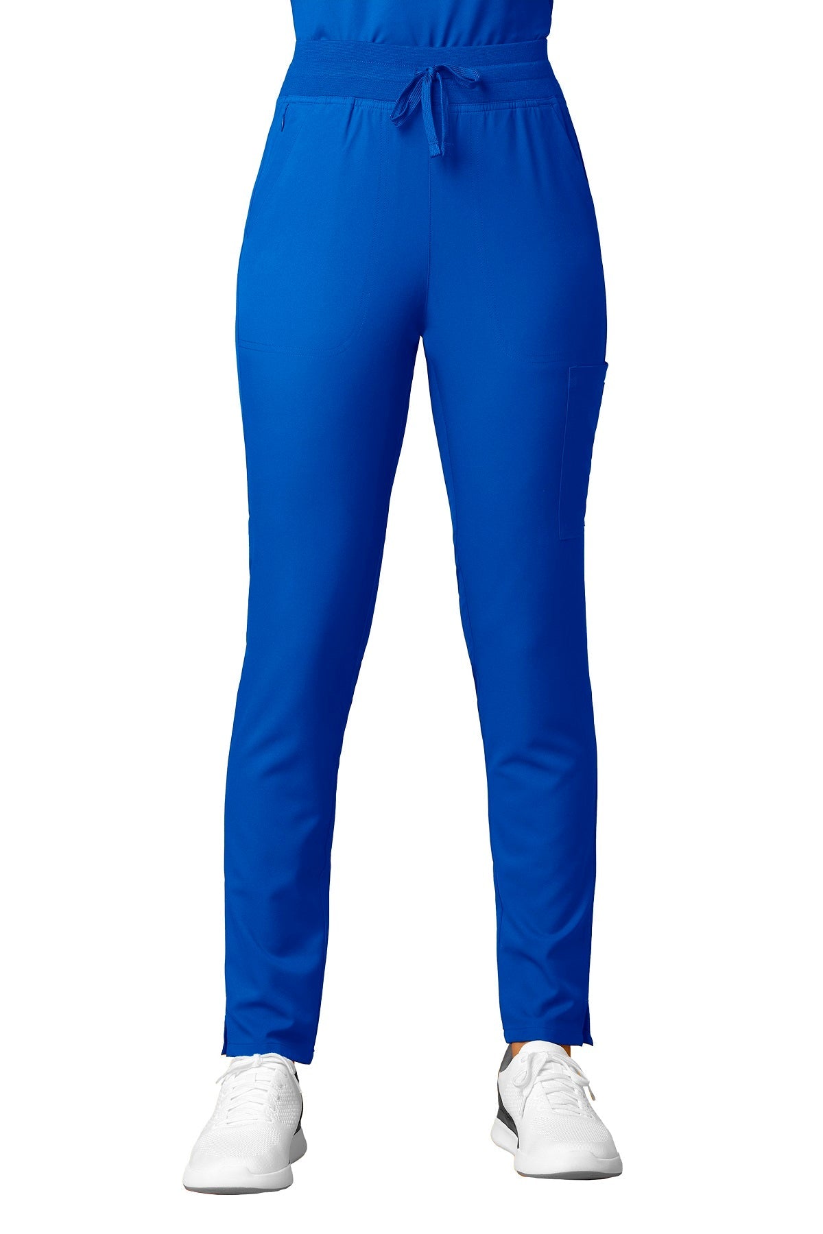 WonderWink Scrub Pants Thrive Cargo Straight Slim petite length in royal at Parker's Clothing and Shoes.
